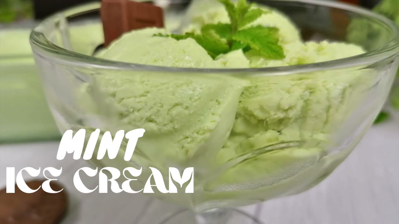 Mint Ice Cream Recipe with Fresh Mint|How to make Mint Ice Cream| Homemade Mint Ice cream|MintRecipe