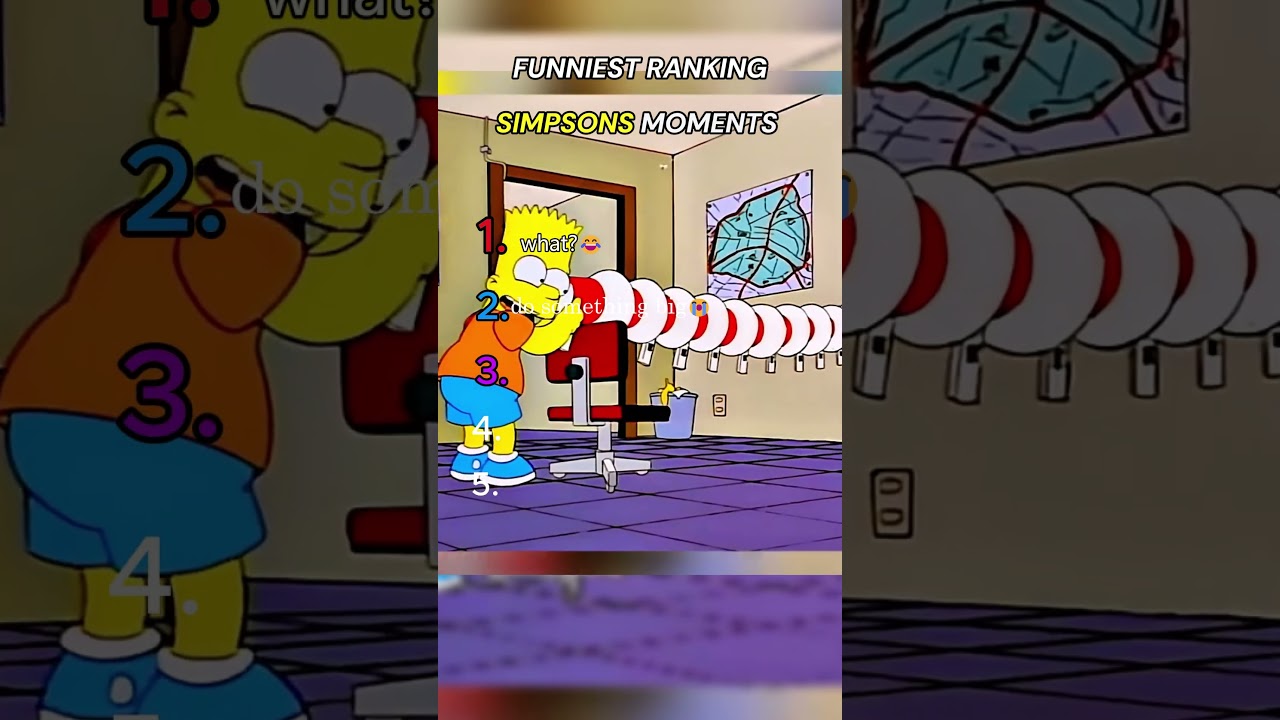 РЕЙТИНГ САМЫХ СМЕШНЫХ МОМЕНТОВ СИМПСОНОВ #short #simpsons