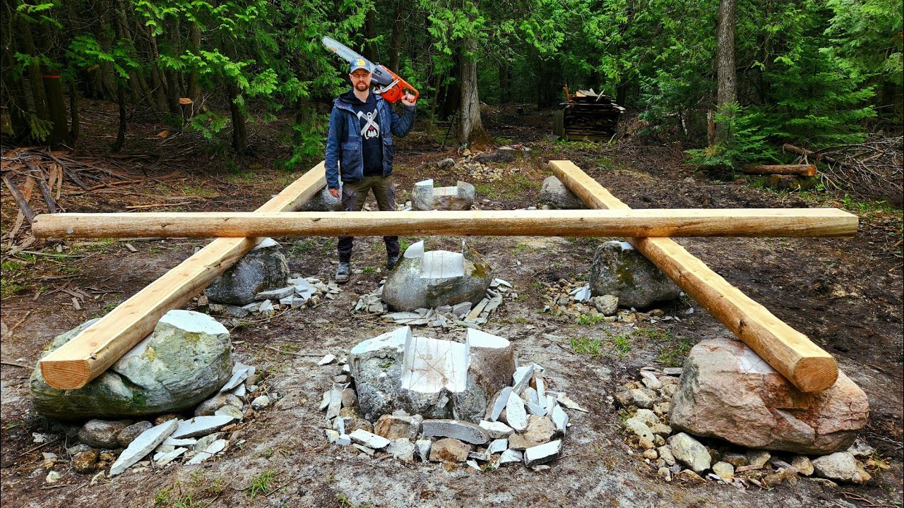 Boulder Foundation Built to Last Centuries! / Ep1 / Traditional Sauna Build
