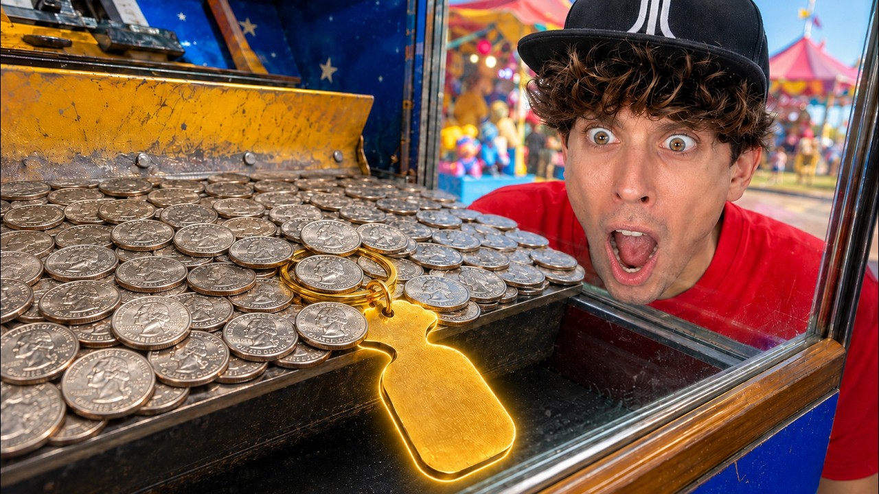 Can I Win The GOLD Prize From A Coin Pusher?