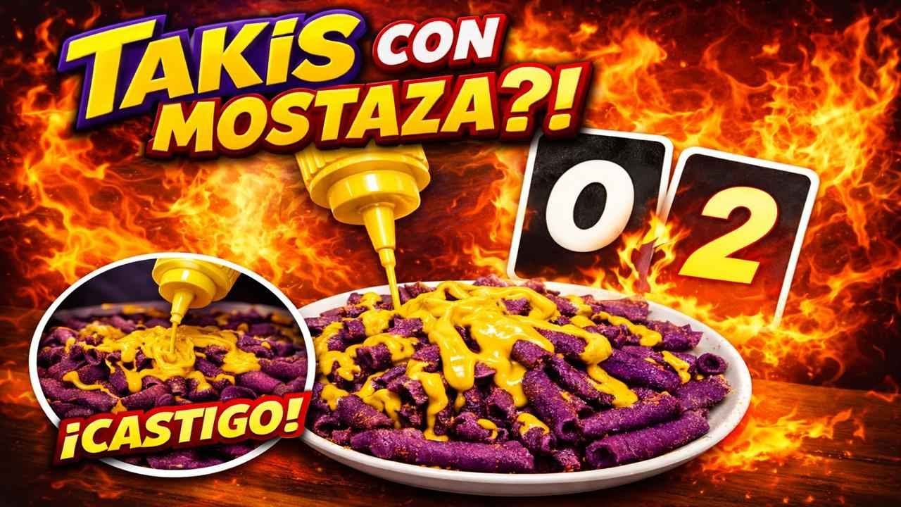 ¿QUIÉN SOBREVIVE AL RETO TAKIS CON MOSTAZA? 😱🌶️ Cartas, castigos y risas EXTREMAS 😂🔥