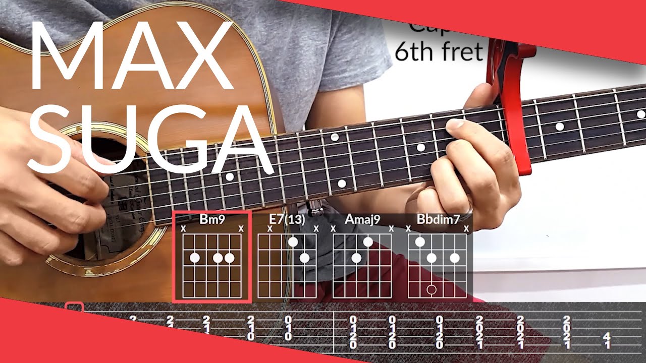 Blueberry Eyes (MAX, SUGA) Guitar Tutorial | Tab, Chords