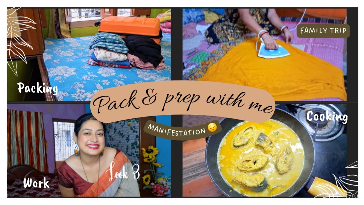 Bengali Vlog : Start preparation for Family trip♥️|| Cooking || Packing || Mahalaya shoot🪷|| Vlog 