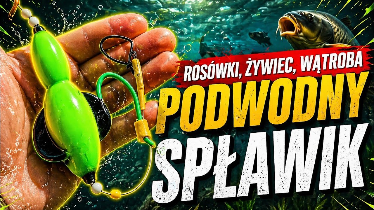 PODWODNY SPŁAWIK NA ROSÓWKI, WĄTROBĘ,  ŻYWCA. JAK ZAWIĄZAĆ