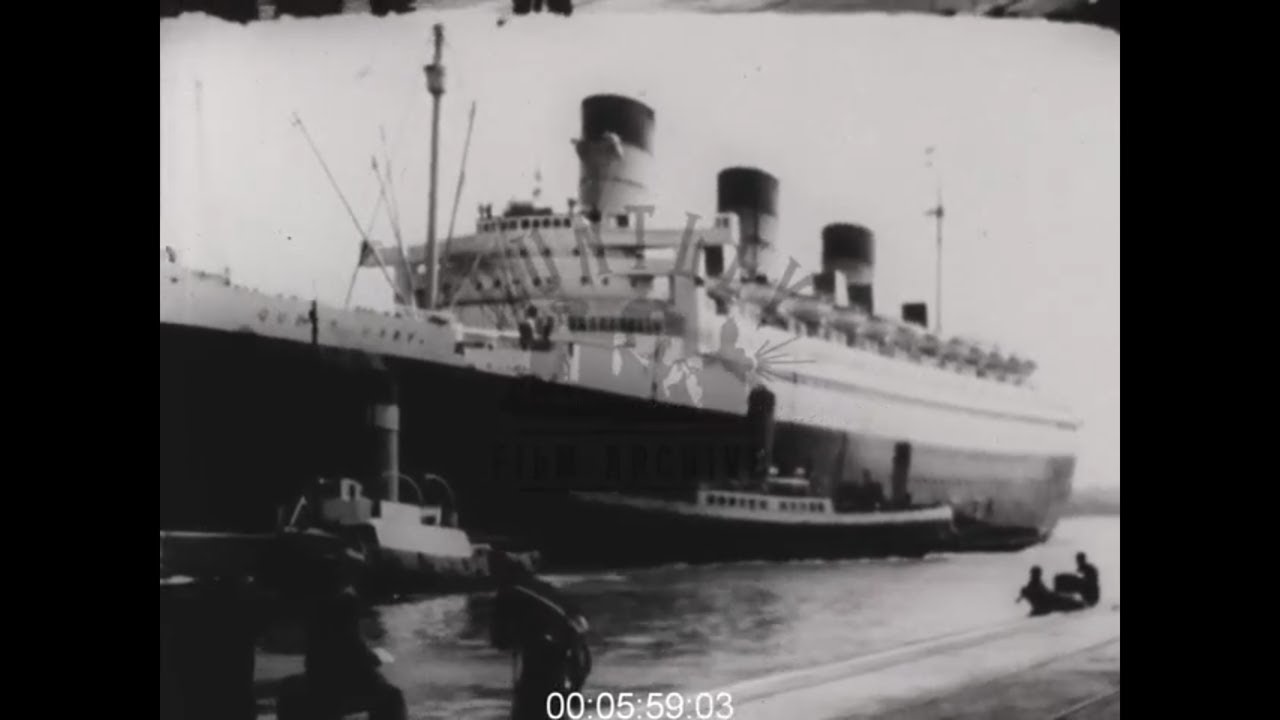 Ships at Southampton Docks, 1950s - Film 1000964