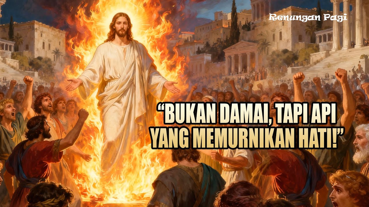 RENUNGAN PAGI - BUKAN DAMAI, TAPI API YANG MEMURNIKAN HATI - LUKAS 12 : 49-53