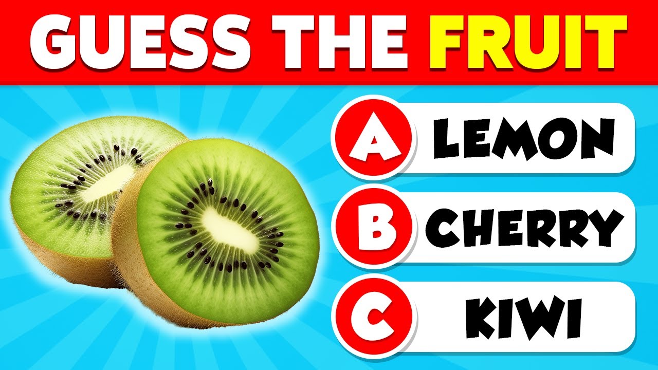 Guess the Fruit Quiz (Easy, Medium Hard, Impossible) 🍍🍎🍓