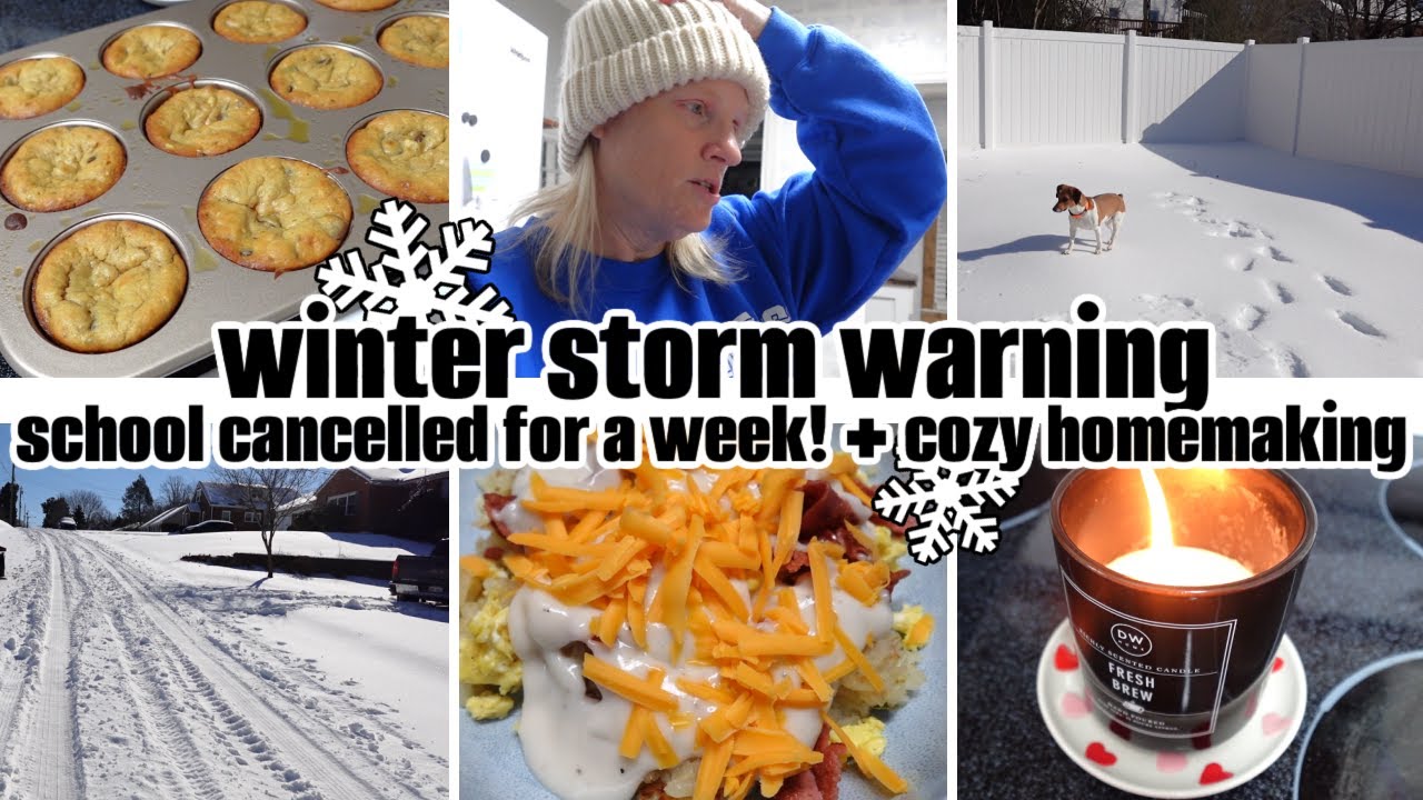 SCHOOL IS CANCELLED FOR A WEEK! COZY SNOWY HOMEMAKING // WINTER STORM WARNING 2026