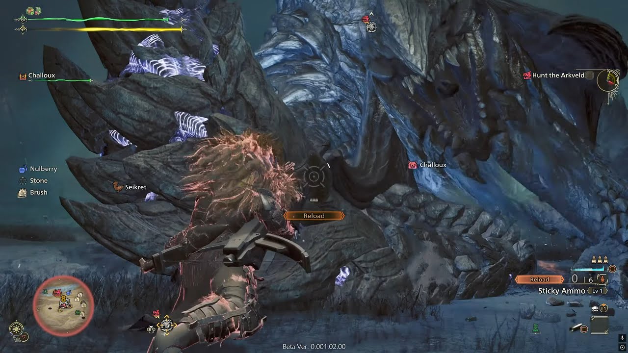 Monster Hunter Wilds Beta - Chained Arkveld Heavy Bowgun Solo Capture