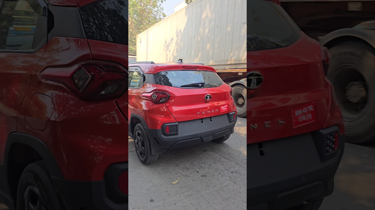 Tata Punch Red Color Road Presence