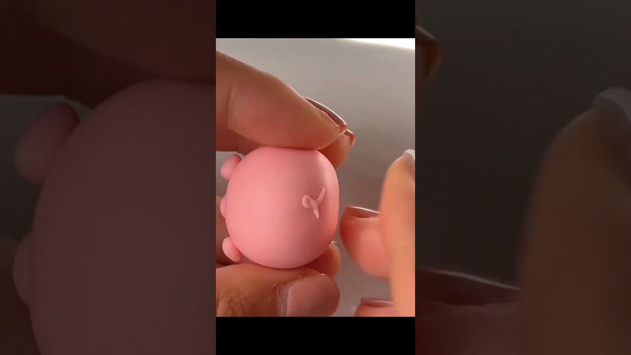 How to make cute piglet| How to make Pig |Polymer Clay Art #shots #youtubeshorts #clay