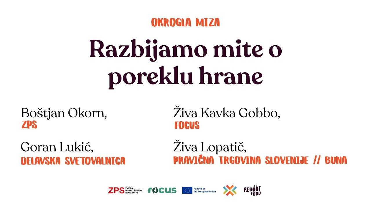 Razbijamo mite o poreklu hrane - okrogla miza