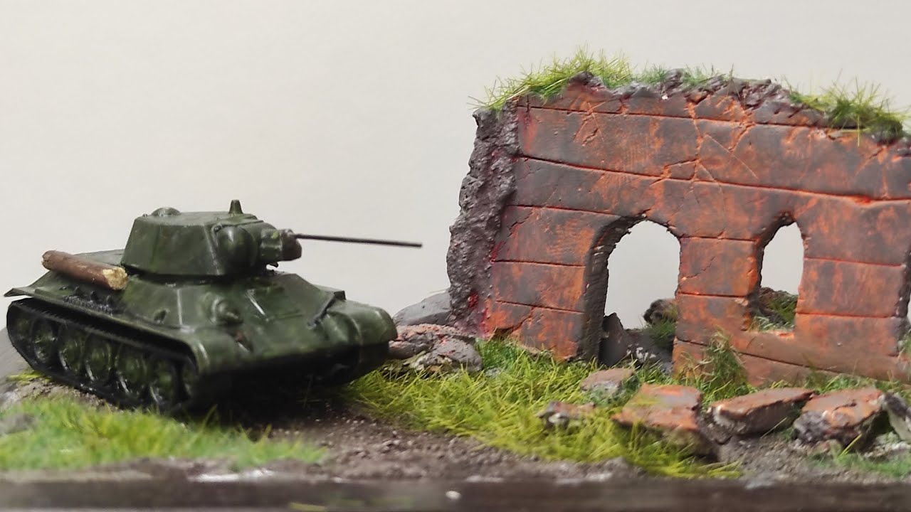как сделать диораму с танком т34-76 в 100 масштабе от фирмы zvezda