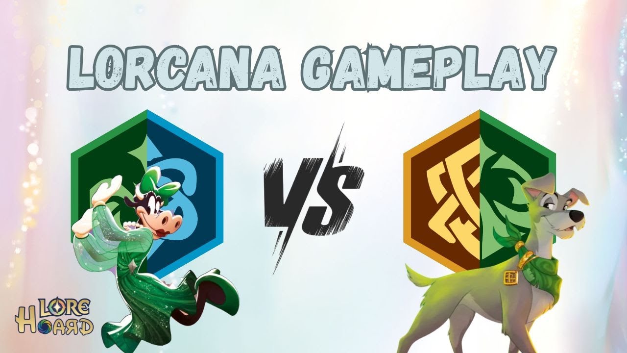 Lorcana Gameplay! Emerald Sapphire vs Amber Emerald
