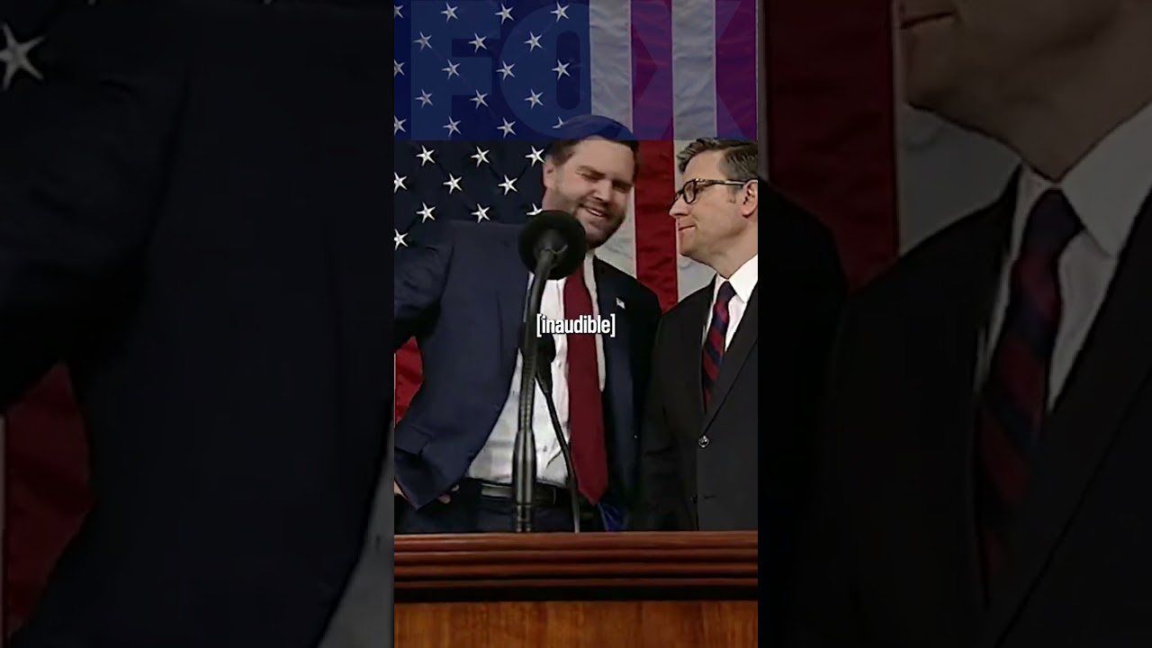 JD Vance and Mike Johnson at Trump's address to congress