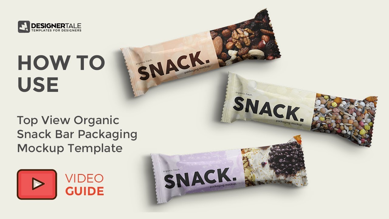 How To Use Guide Top View Organic Snack Bar Packaging Mockup