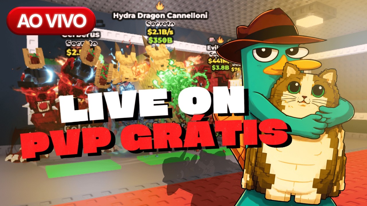 🔥 AO VIVO AGORA! PVP 1v1 + TROCAS INSANAS no ROUBE UM BRAINROT