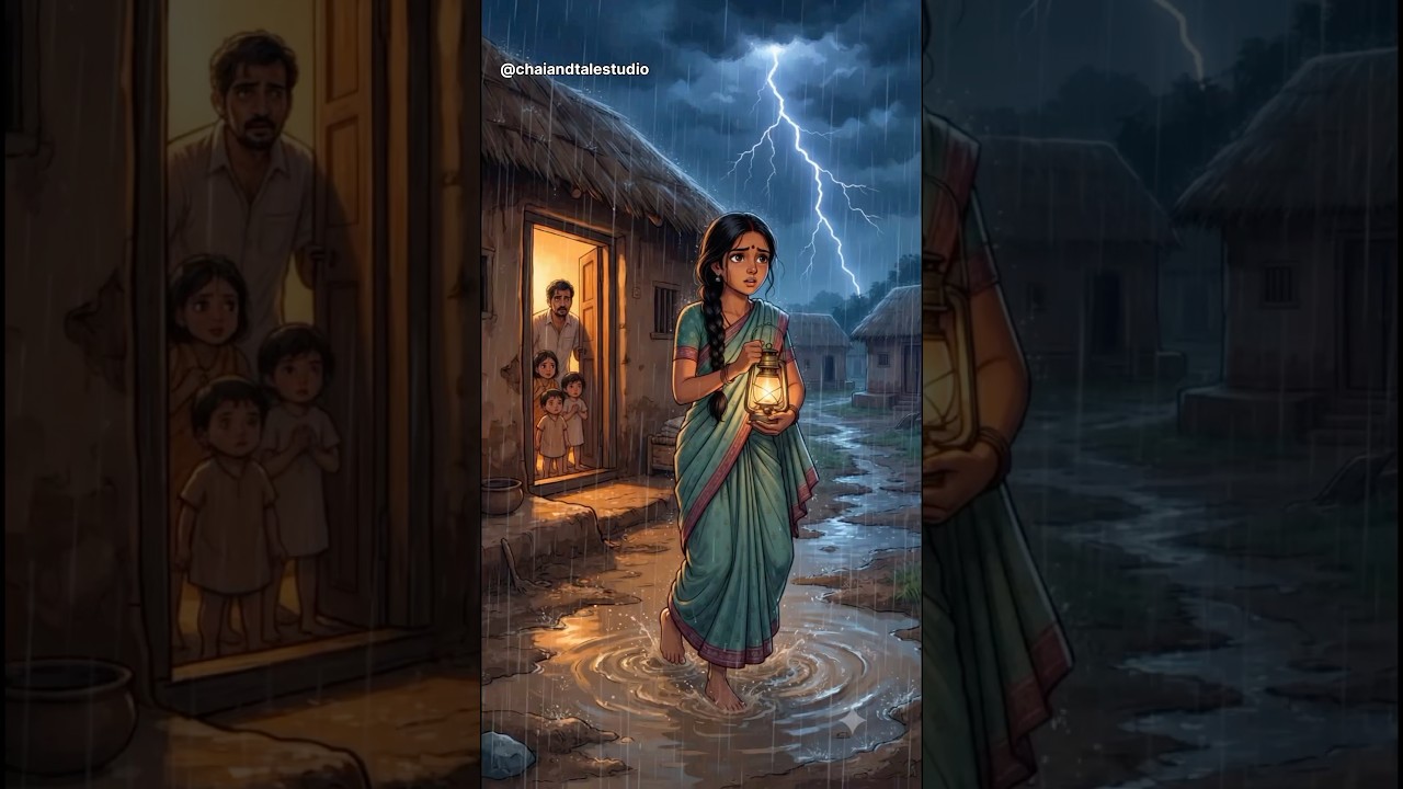 The Night the Monsoon Flooded Our Village | 90s India Ghibli ASMR #ghiblistyle #asmr #shorts