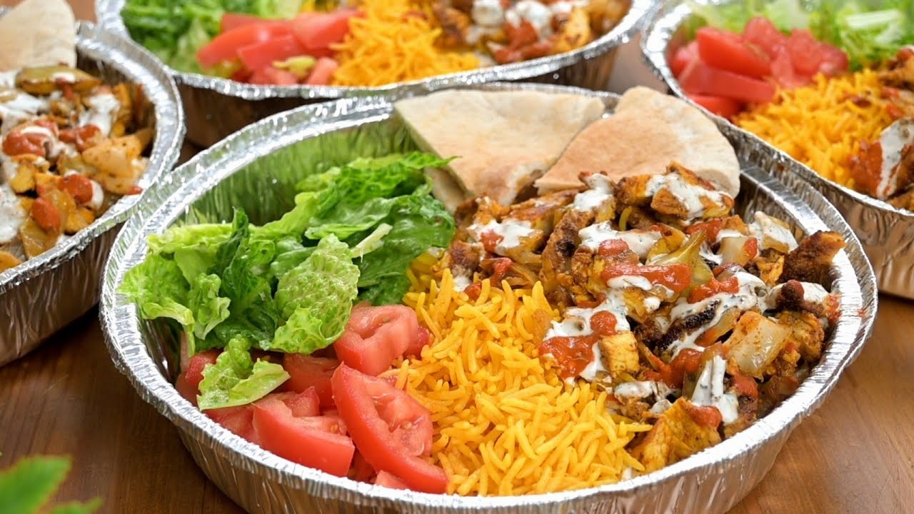 Cea mai legendară mâncare de stradă din New York!  halal car pui peste orez!  Reteta COMPLETA!