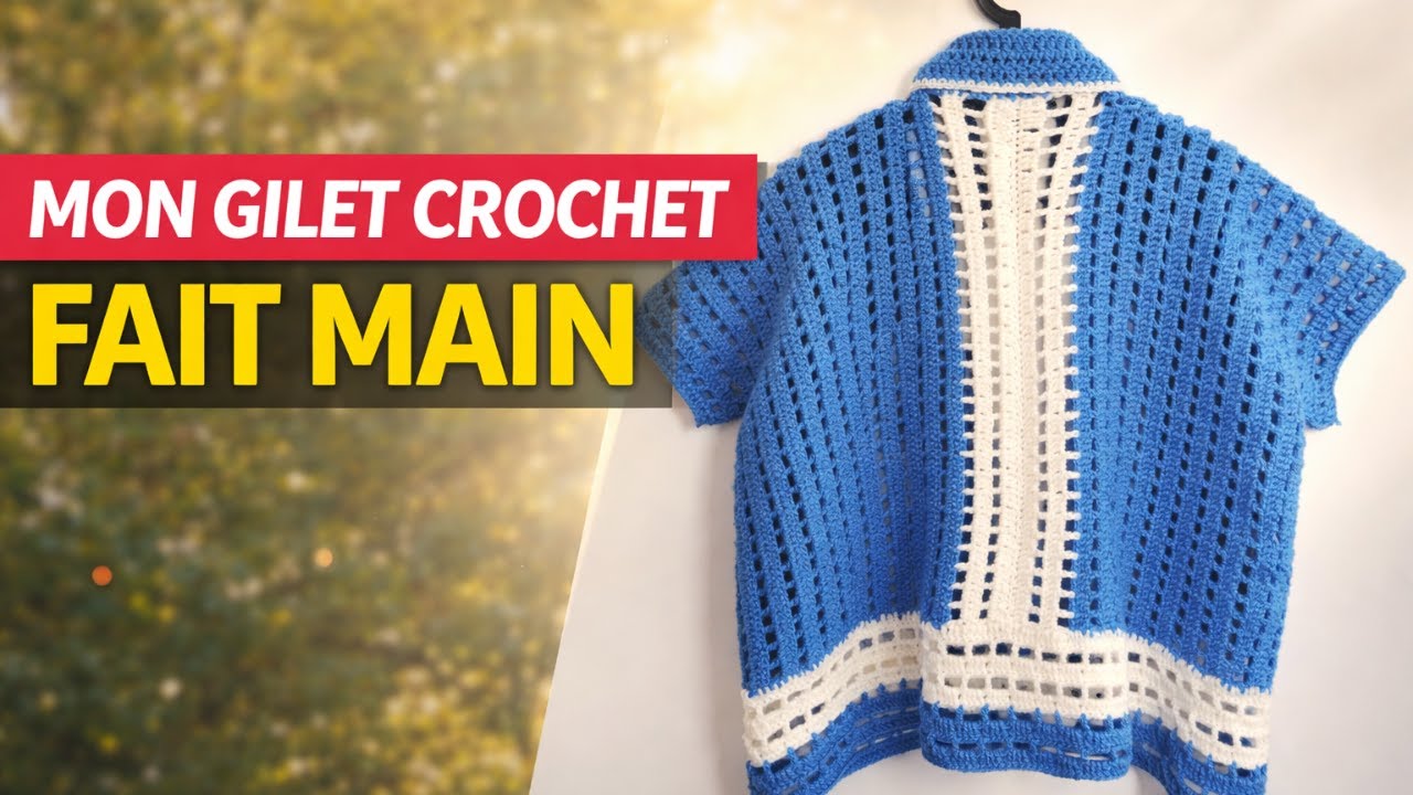 Mon gilet crochet fait main 🧶 | Création artisanale élégante pour débutante