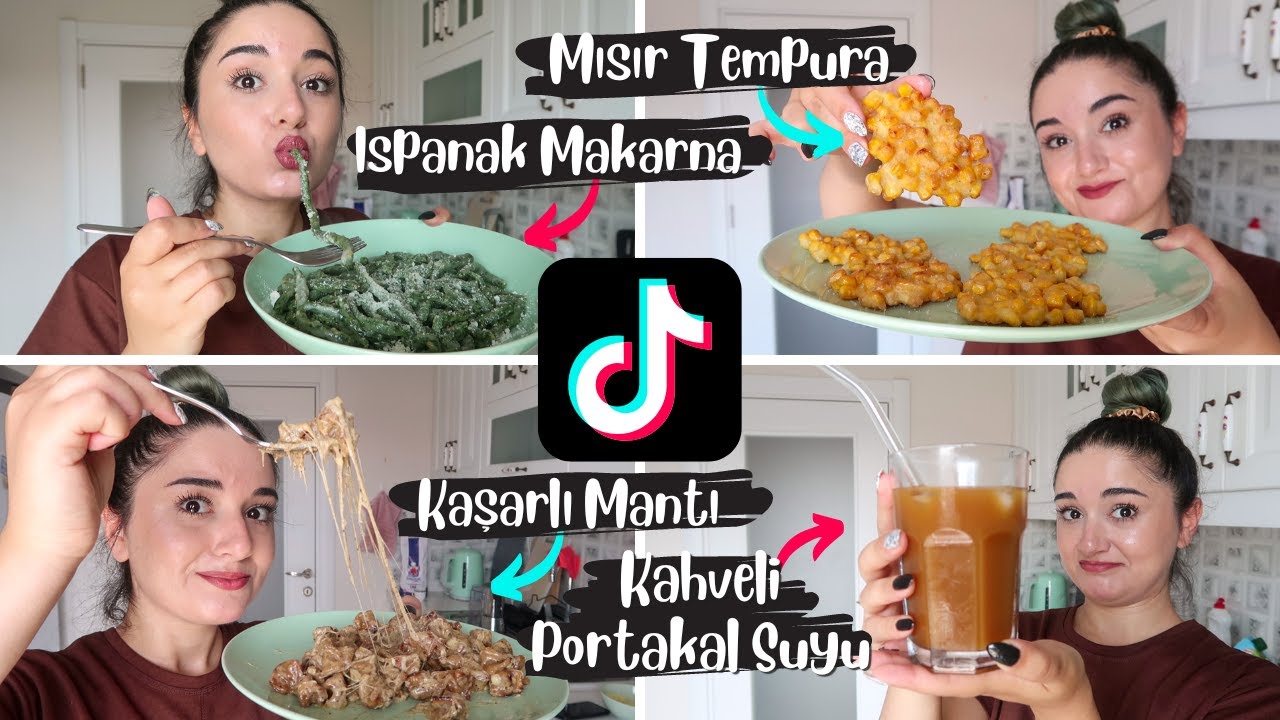 TİKTOK TARİFLERİ | Ispanak Makarna, Kremalı Kaşarlı Mantı, Mısır Tempura ve Kahveli Portakal Suyu