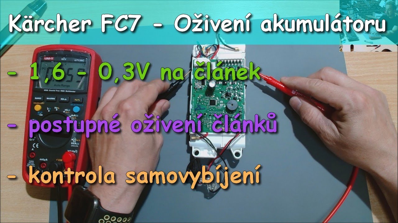 Karcher FC7 | Oživení Li-Ion akumulátoru | 18650