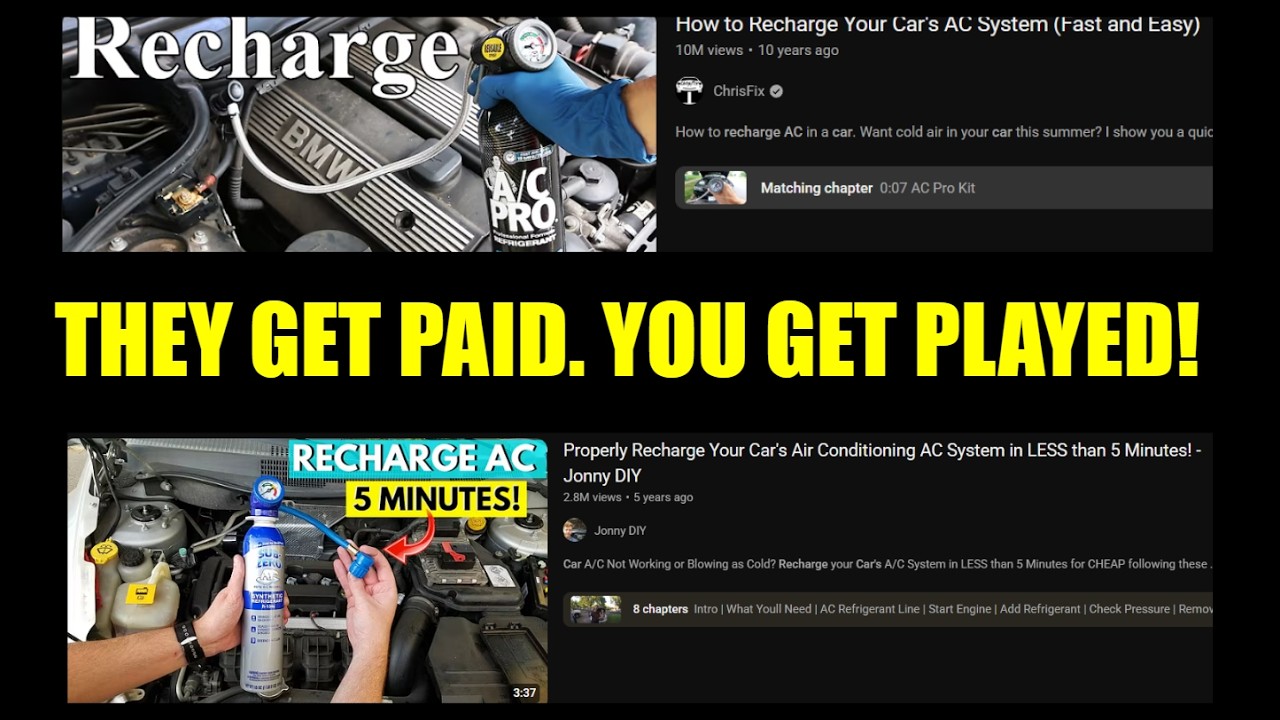 Auto AC Recharge Kits. Just Stop. You are throwing money away!