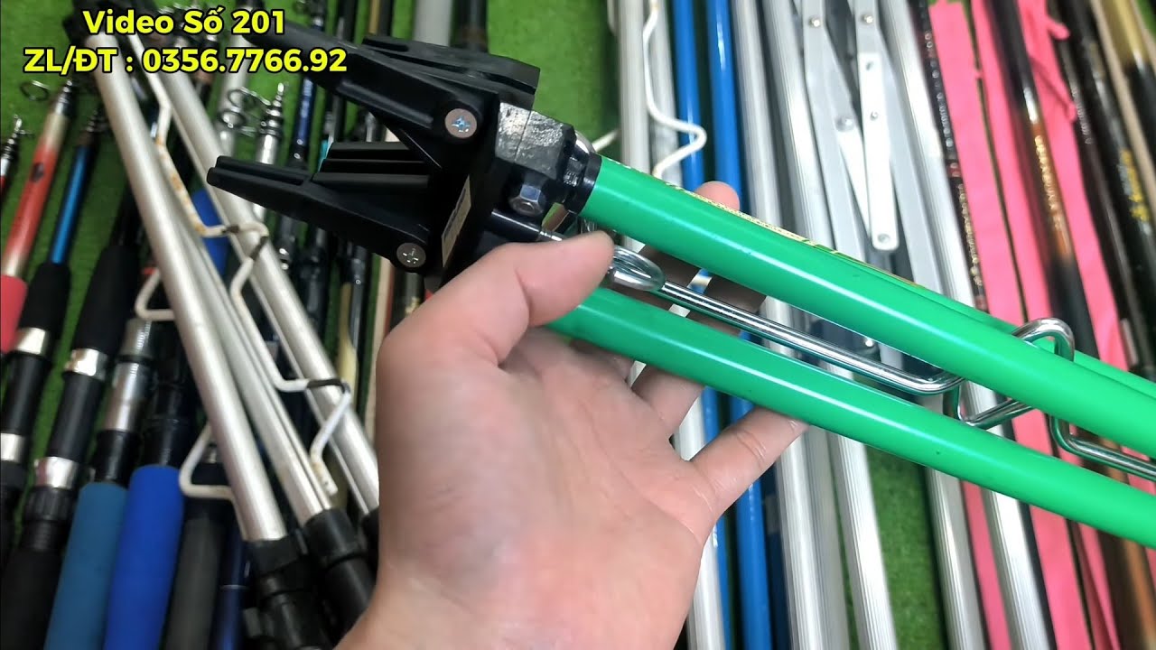 Video Số 201 : Đồ Bãi Nhật Chân Chống Cần, Cắm Lều - Cần Câu Daiwa Kevlar Carbo - Cần Câu Đơn Đài