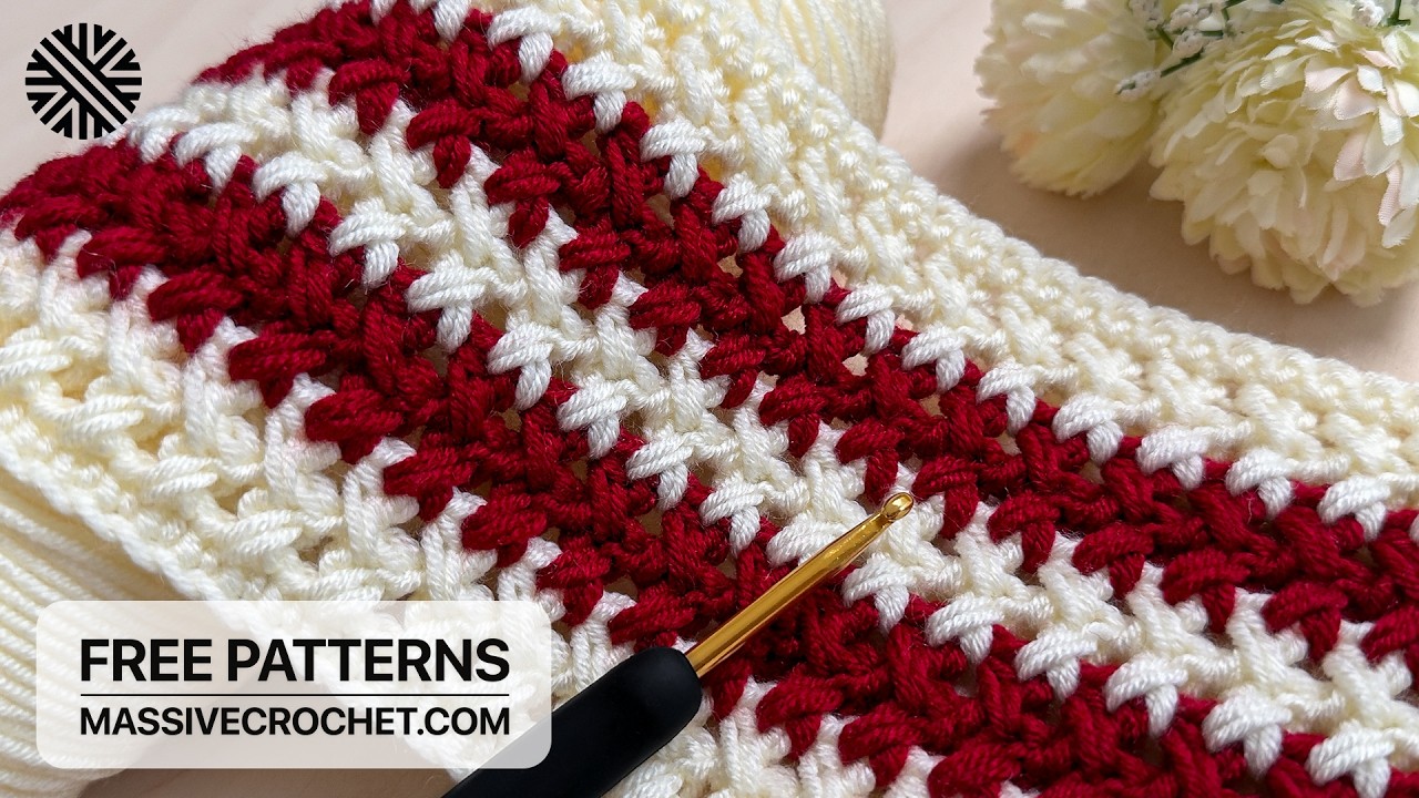 SUPER EASY (1 ROW REP) & UNIQUE Crochet Pattern for Beginners! ♥️ Crochet Stitch for Blanket & Bag