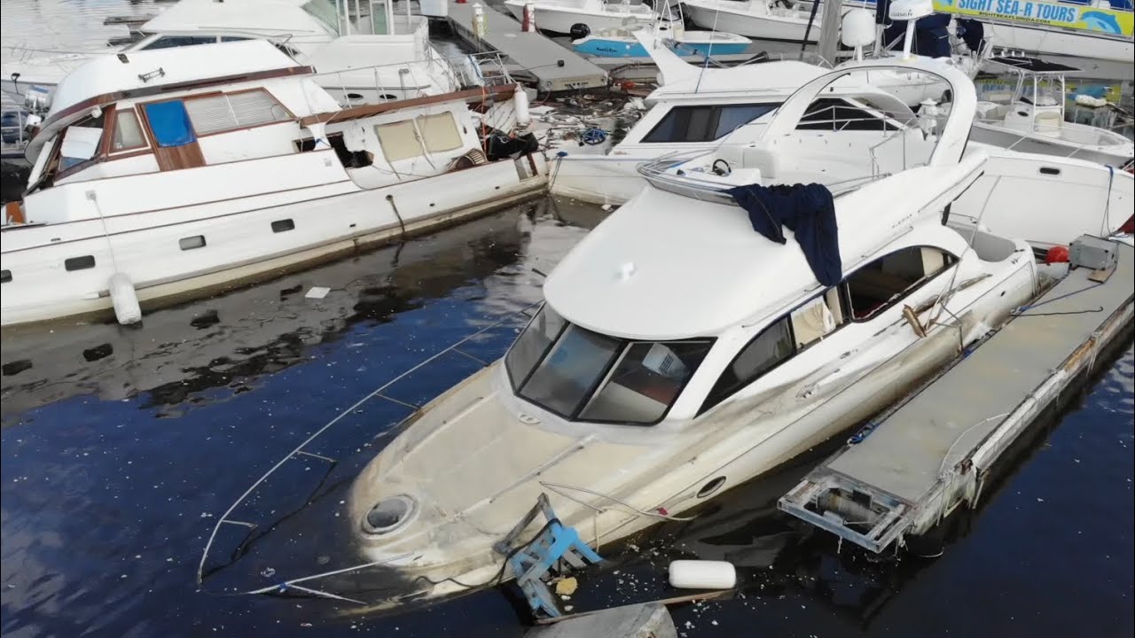 Boat Wrecks After Hurricane Ian Fort Myers Beach