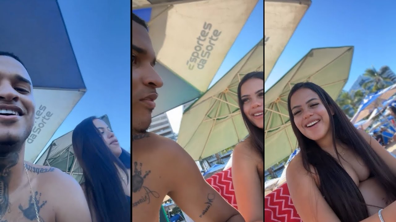 Anderson neiff e Eduarda gutierrez juntos curtindo uma praia