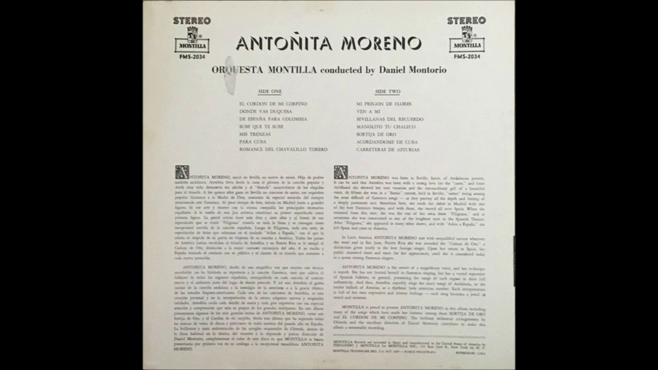 Antoñita Moreno - Para Cuba (1959)