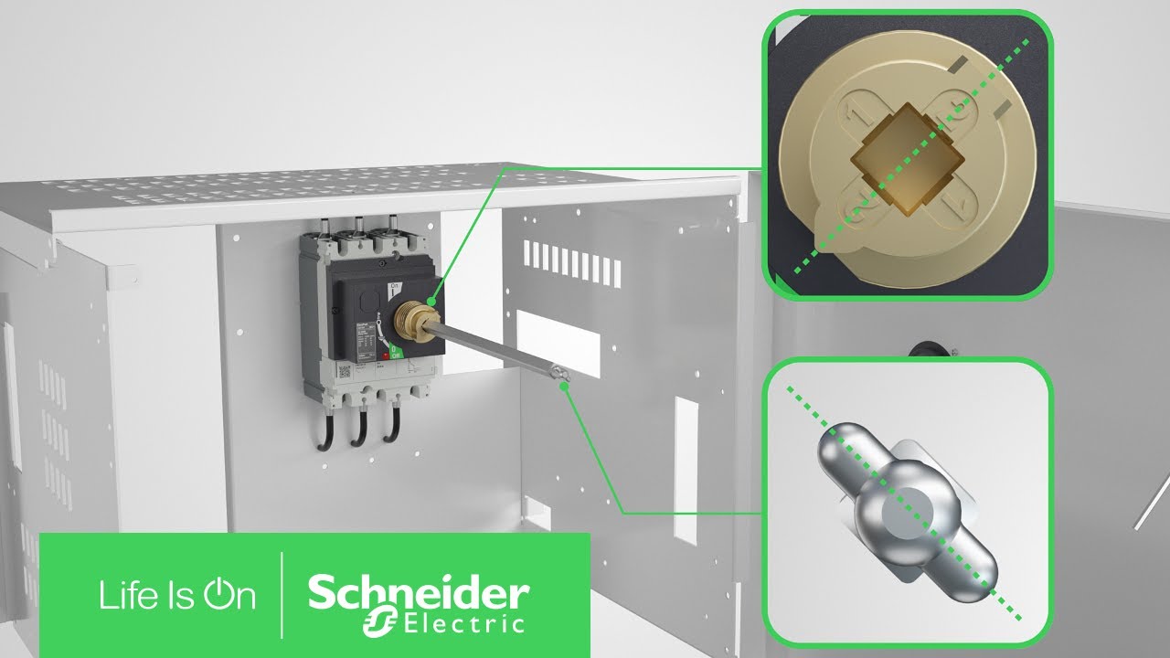 EasyPact MCCB EZS 160-250A Extended Rotary Handle Installation | Schneider Electric Support