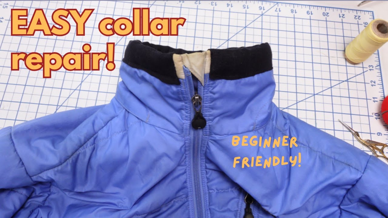 EASY collar repair for your jacket! Beginner friendly!