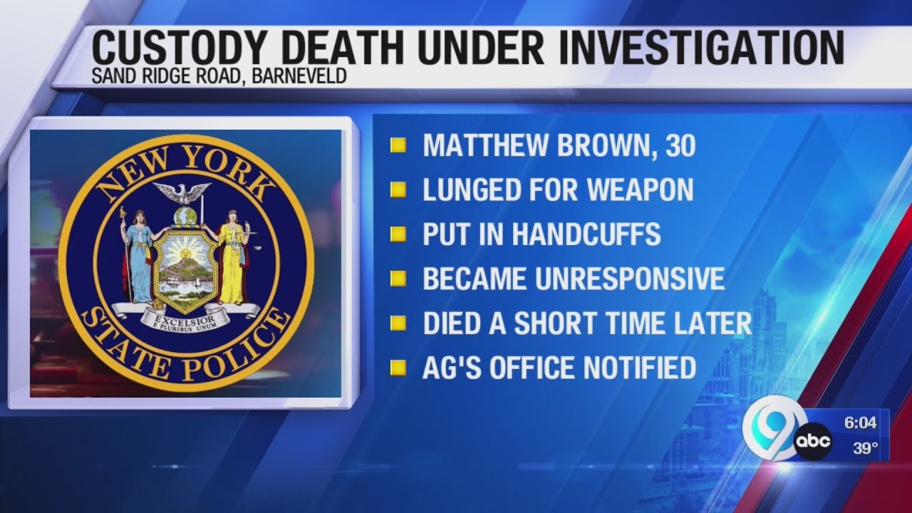 NYSP custody death under investigation