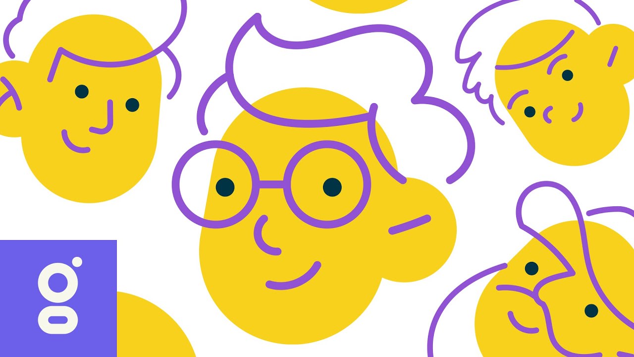 How to Draw a  Portrait with Pen Tool, Flat Design Character in Adobe Illustrator, Time Lapse Art