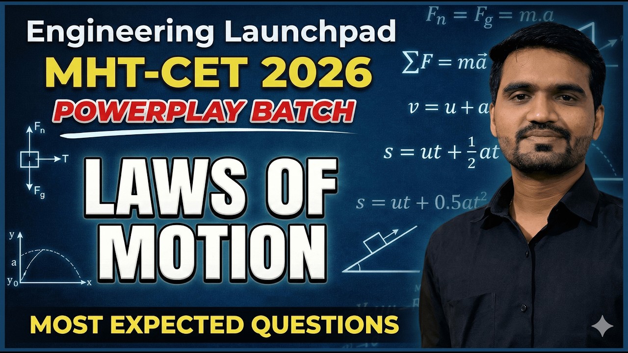 Laws of Motion | Day 3 | MHT-CET 2026 Physics | FREE Powerplay Batch | with Avinash sir