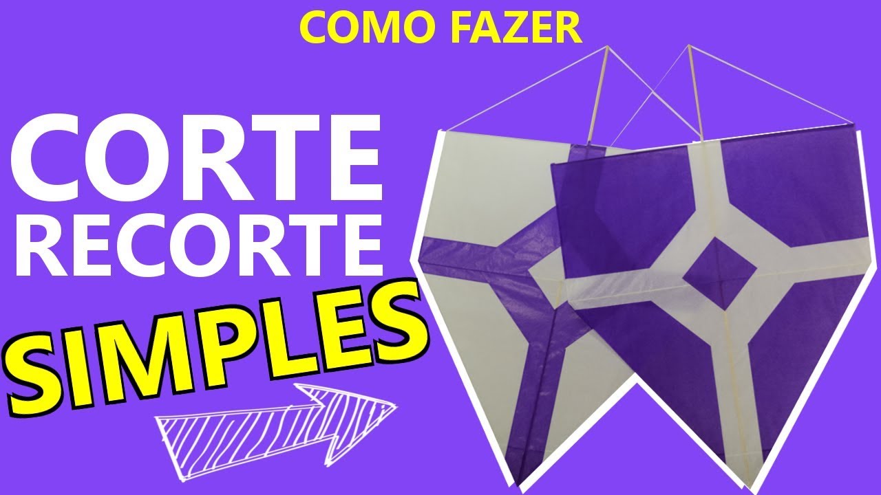 ✂️Pipa Cruz com Quadrados Corte e Recorte Lindo | Escola para Pipeiros