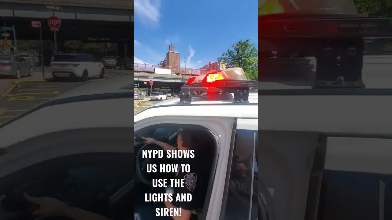 Полиция Нью-Йорка показывает нам, как пользоваться маячками и сиренами на полицейских машинах! 
