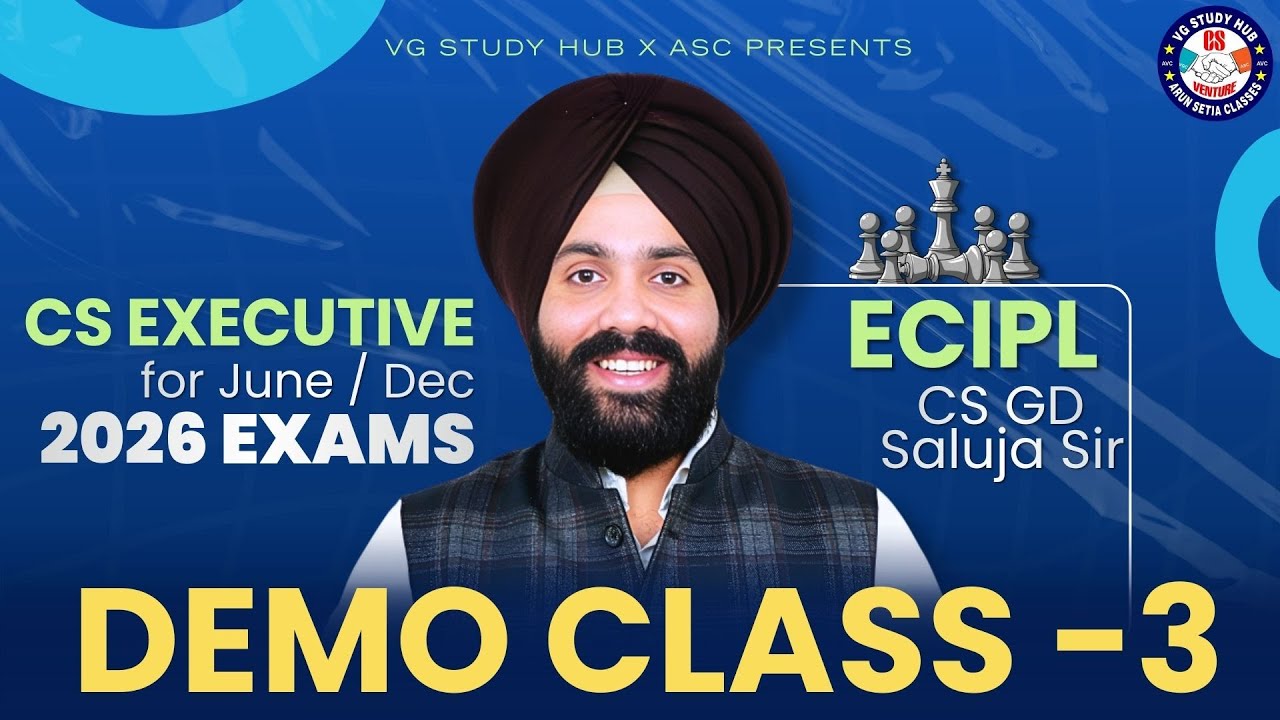 🔴ECIPL with GD Sir 🔴|  Demo Class - 4🔴 June/Dec 2026📕 | #vgstudyhub