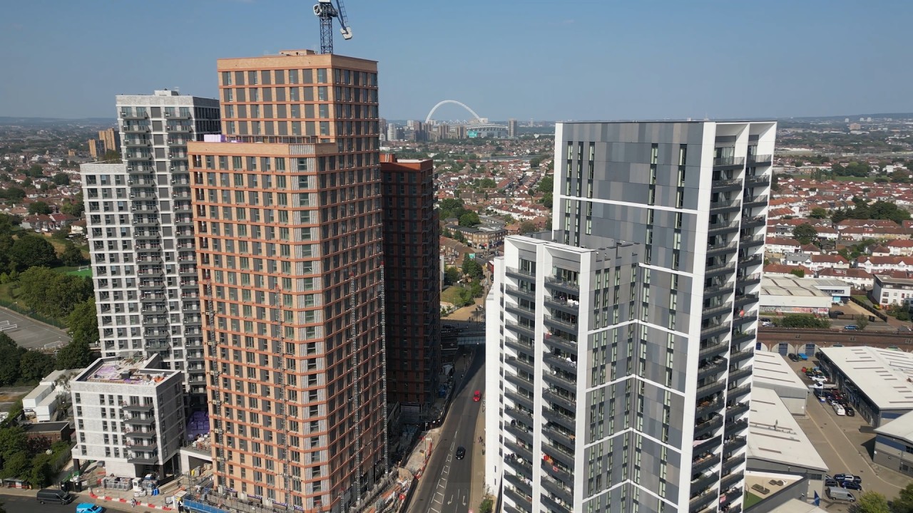Alperton, London from Above - 4K Drone Footage