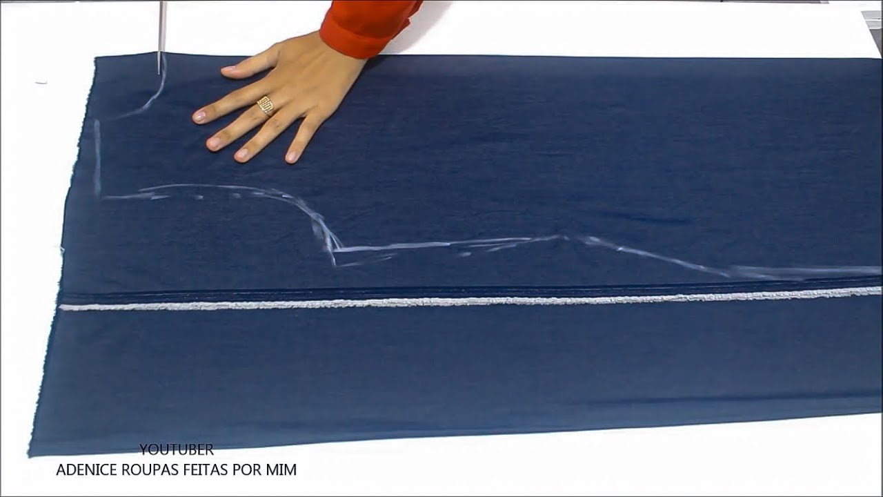Vestido Manga Longa com bolsos embutidos. Costura Fácil, sem molde