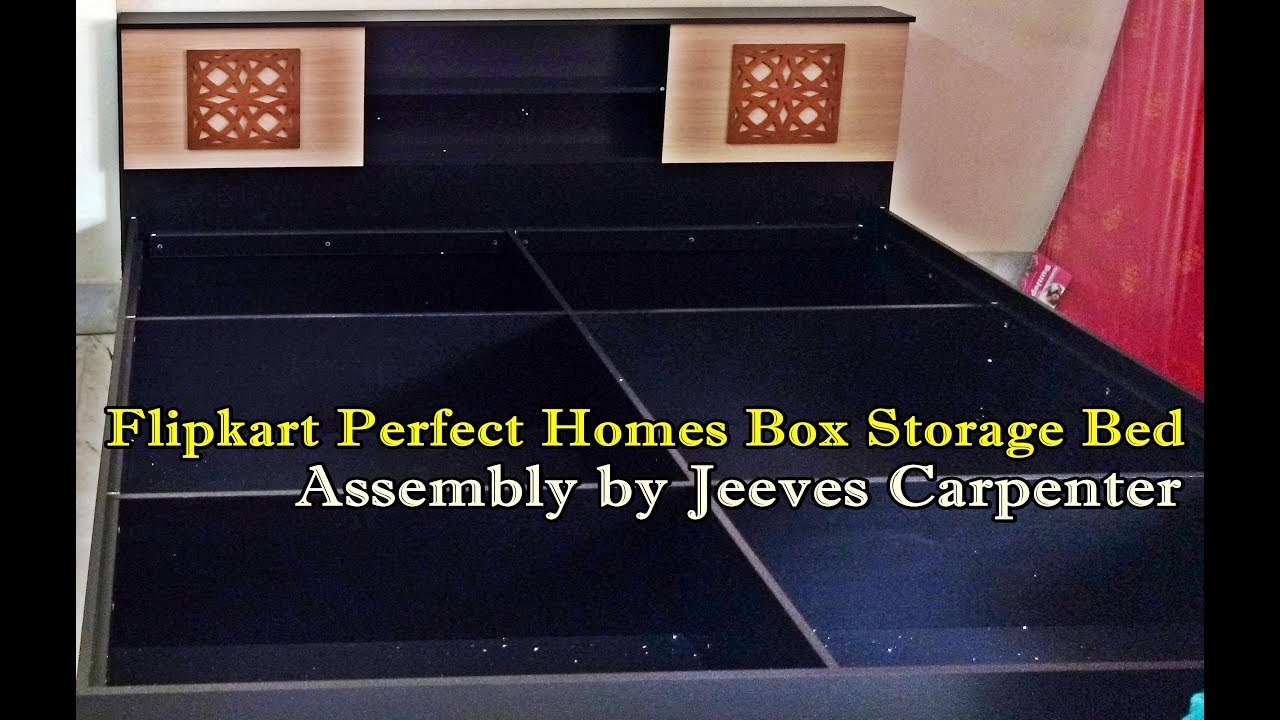 Flipkart Perfect Homes Bed Assembly by Jeeves | Flipkart Perfect Homes Rhapsody Engineered Wood Bed