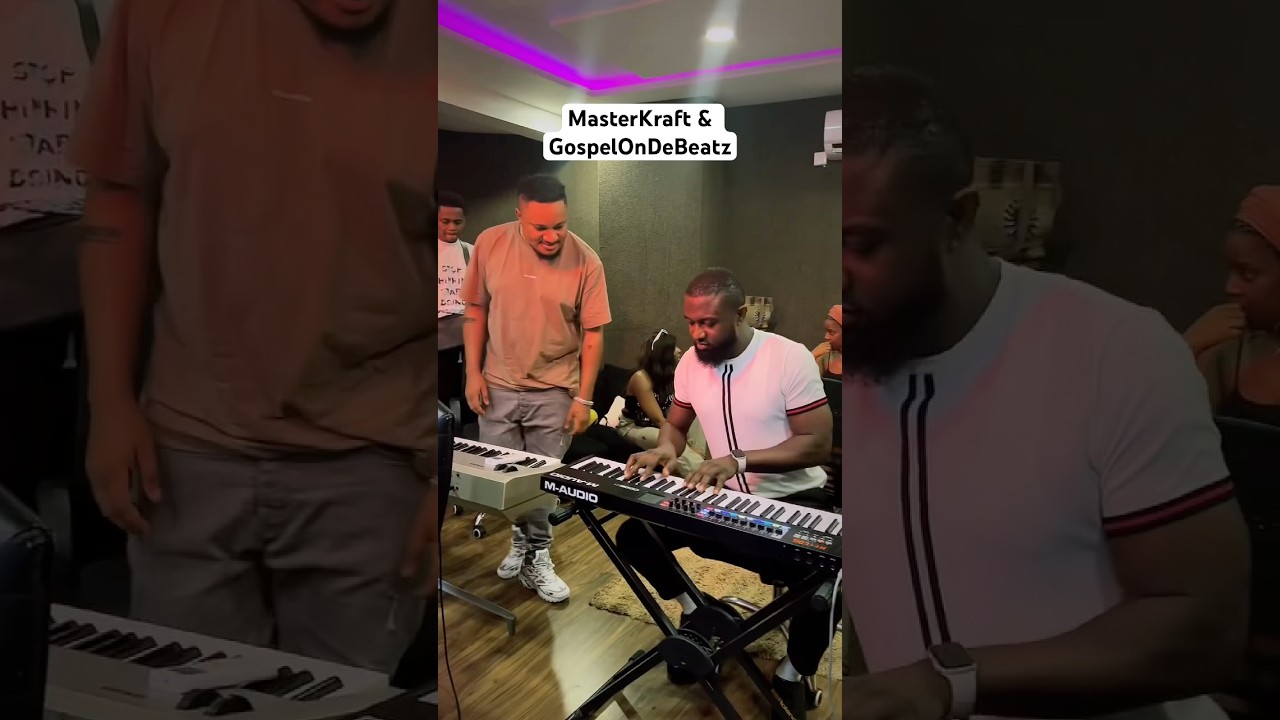 Beat making with Masterkraft🔥 #music #beatmaking #musicproducer #afrobeats #shorts #viralvideo