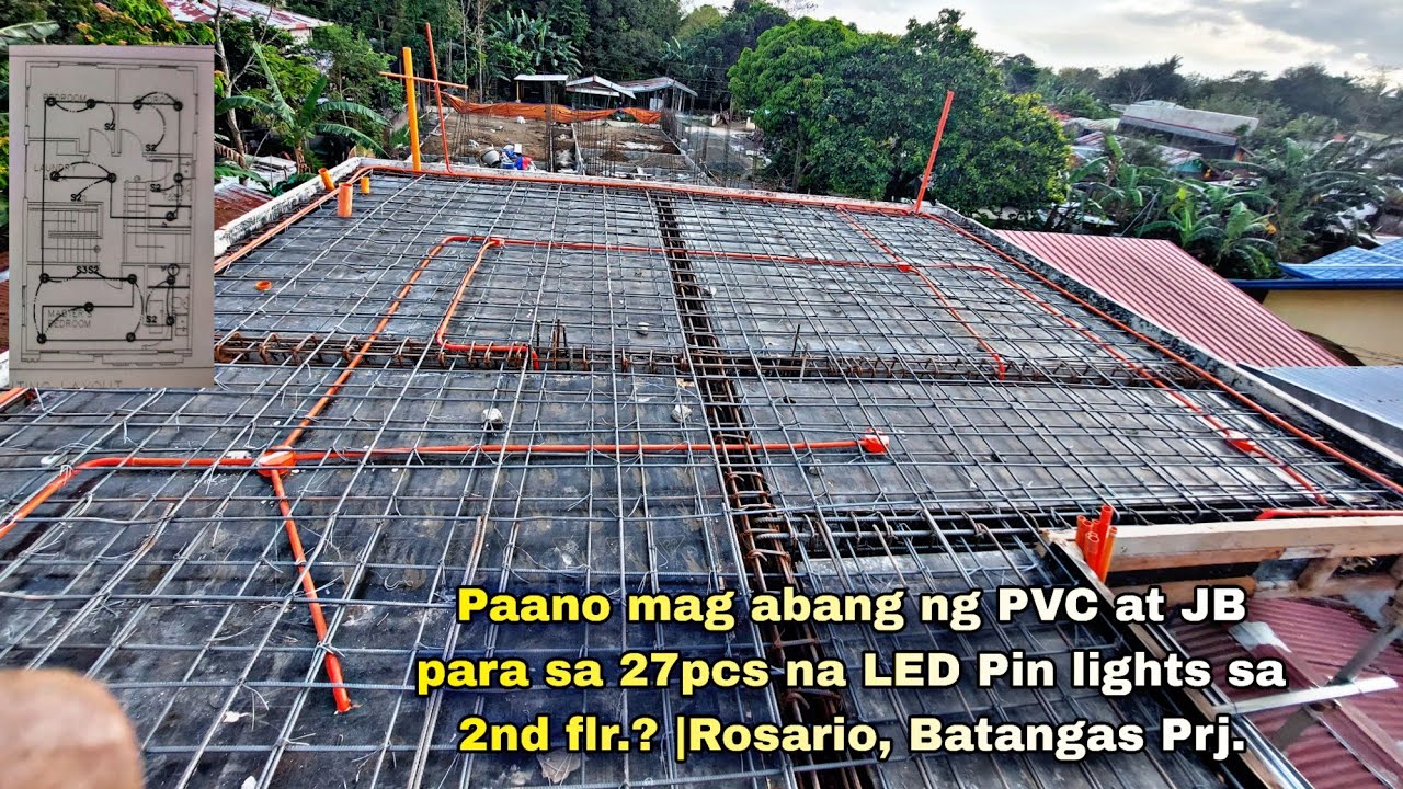 Paano mag abang ng PVC at JB para sa 27pcs na LED Pin lights sa 2nd flr.? |Rosario, Batangas Prj.