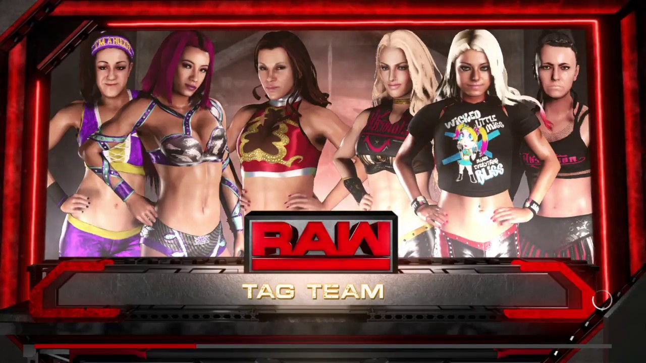 WWE 2K18 RAW Sasha Banks & Bayley & Mickie James vs Alexa Bliss & Mandy Rose & Sonya Deville