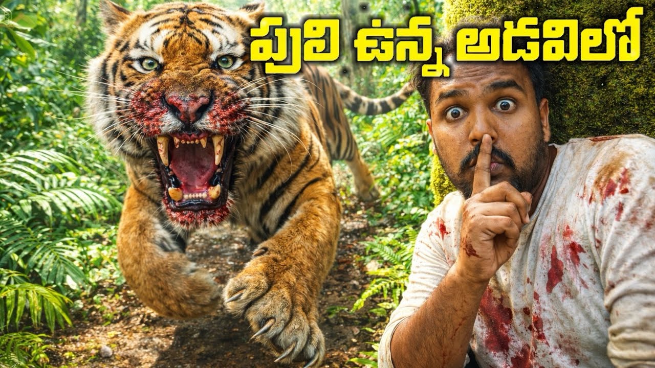 Tiger ఉన్న అడవిలో బిర్యానీ తినే  CHALLENGE 🔥 🔥 | Hunter naresh | Telugu ghost hunting videos |