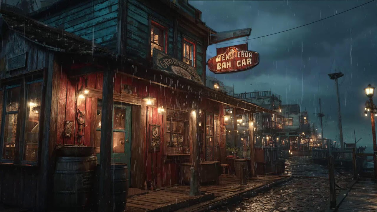 Quiet Old West Street • Rainy Lofi For Lonely Nights