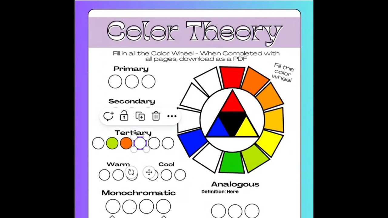 Color Theory Directions - Canva Template