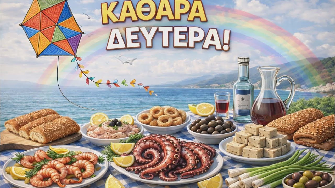ΚΑΘΑΡΆ ΔΕΥΤΈΡΑ ΜΑΖΊ ΜΑΣ 2026: ΧΑΡΤΑΕΤΟΙ , ΛΑΓΆΝΑ ΚΑΙ ΤΟ ΑΠΌΛΥΤΟ ΣΑΡΑΚΟΣΤΙΑΝΌ ΤΡΑΠΈΖΙ!🪁♥️